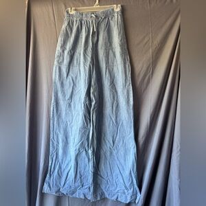 Splendid x CellaJaneBlog Collab wide leg light denim pants size small